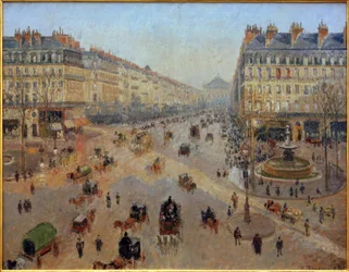 オペラアベニュー、太陽、冬の朝